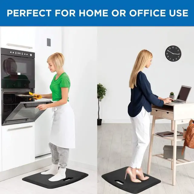 Alt view image 2 of 3 - Mount-It! Anti Fatigue Floor Mat | Standing Comfort Mat