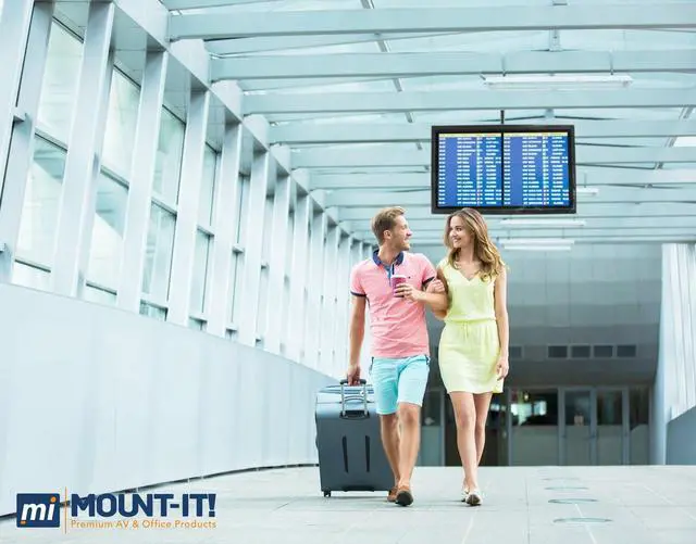 Alt view image 11 of 11 - Mount-It! Ceiling TV Mount | Fits 40"-70" TVs | Adjustable Extra Long 10 Feet Long