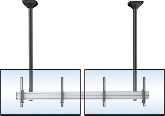 Alt view image 2 of 5 - Mount-It! Digital Signage Ceiling Mount for Two Screens | Fits 45” to 55” Screen Size TVs