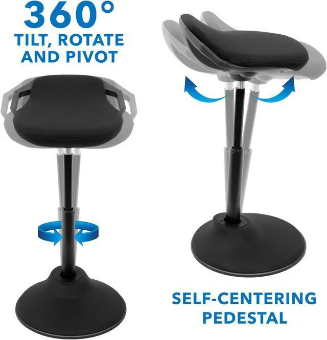 Alt view image 3 of 5 - Mount-It! Ergonomic Stool with Non-Slip Base