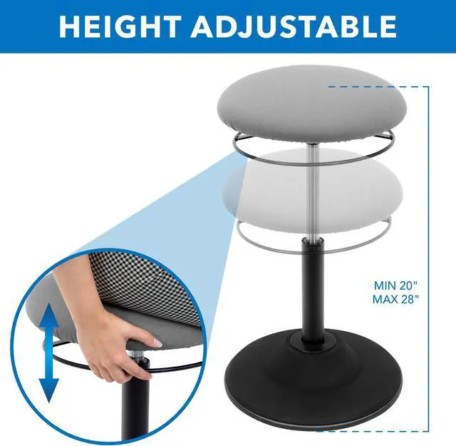 Alt view image 4 of 5 - Mount-It! Active Stools | Sit and Stand Swivel Padded Chair