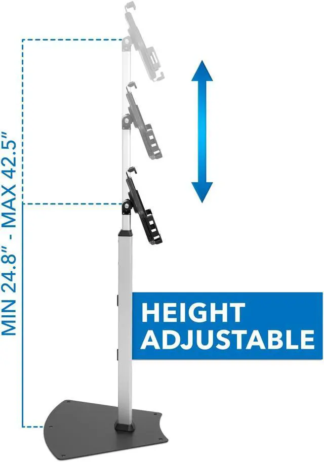 Alt view image 3 of 4 - Mount-It! Anti-Theft Universal Tablet Floor Stand Kiosk | Fits iPad 7