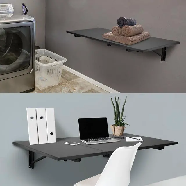 Alt view image 5 of 5 - Mount-It! Wall Mounted Drop Leaf Table / Workbench