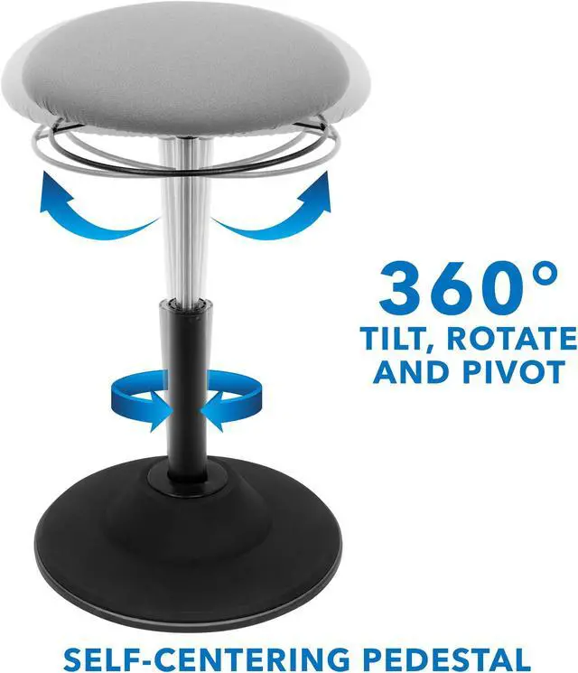 Alt view image 3 of 5 - Mount-It! Active Stools | Sit and Stand Swivel Padded Chair