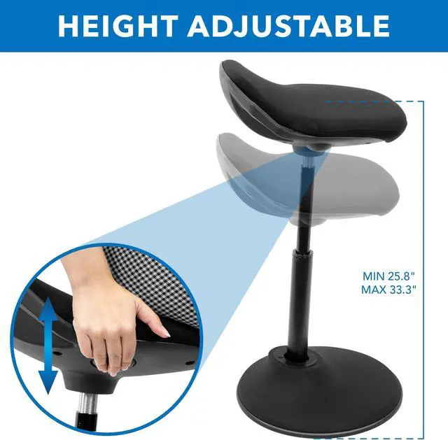 Alt view image 2 of 5 - Mount-It! Ergonomic Stool with Non-Slip Base