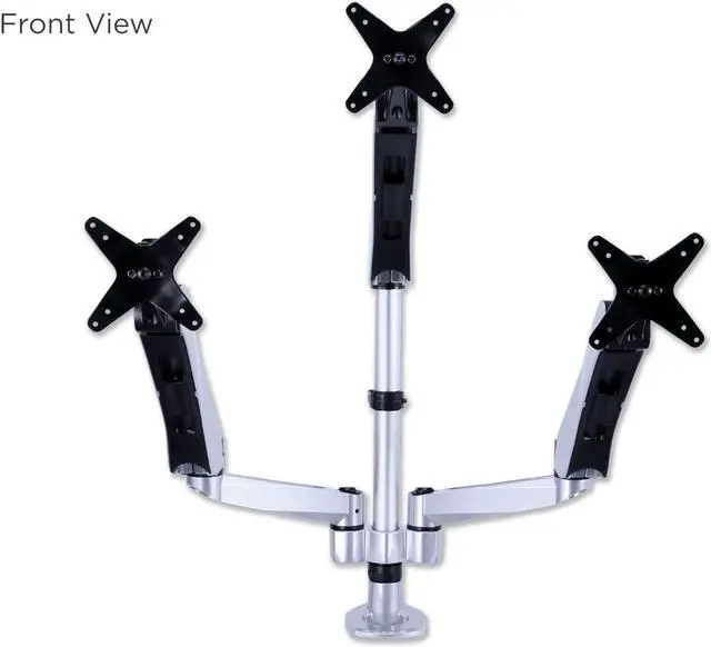 Main image of Mount-It! Articulating Triple Pyramid Monitor Desk Mount |  Fits 17-24 Inch Screens