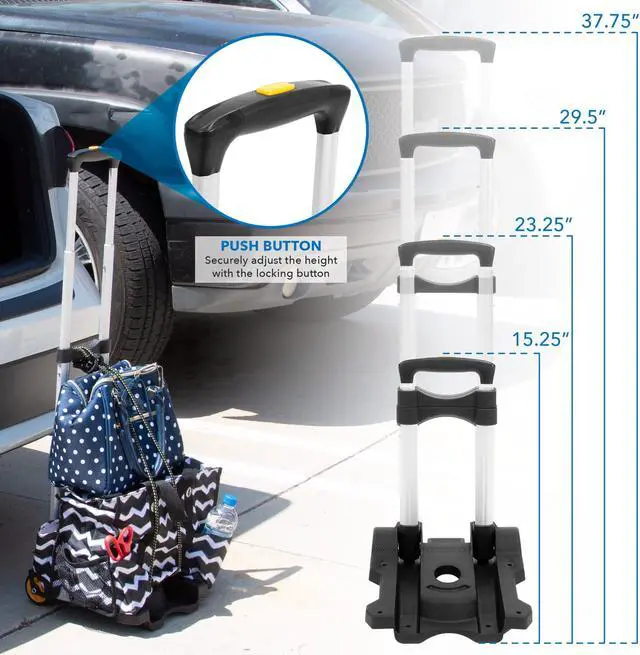 Alt view image 4 of 5 - Mount-It! Premium Folding Luggage Cart | 77 LBS Capacity