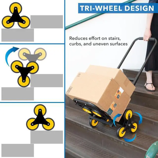 Alt view image 3 of 5 - Mount-It! Stair Climber Hand Truck | 330 LBS Capacity