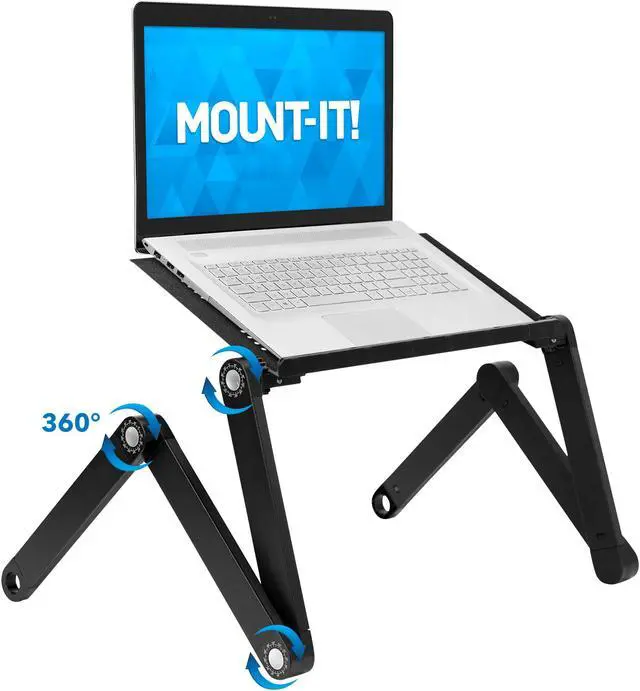 Alt view image 2 of 16 - Mount-It! Notebook Stand | Adjustable Vented Notebook Table |Portable and Lightweight