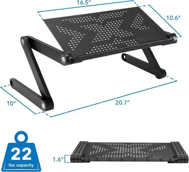 Alt view image 7 of 16 - Mount-It! Notebook Stand | Adjustable Vented Notebook Table |Portable and Lightweight