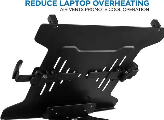Alt view image 8 of 14 - Mount-It! Laptop Holder Mount Tray 16" Max Screem | Attaches to Monitor Stand