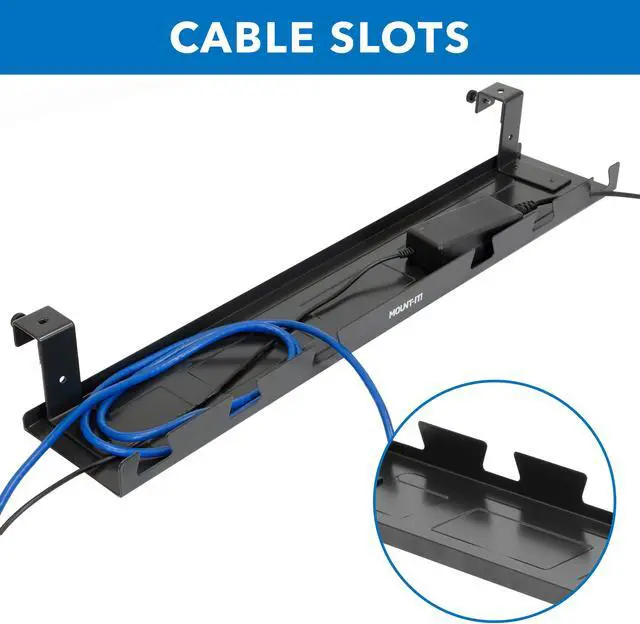 Alt view image 5 of 14 - Mount-It! Under Desk Cable Tray