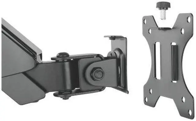 Alt view image 3 of 11 - Mount-It! Adjustable Dual Monitor Wall Mount Up to 32" Black (MI-1766B)