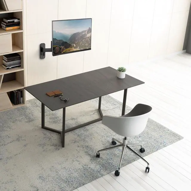 Alt view image 7 of 14 - Mount-It! Adjustable Monitor Wall Mount Up to 32" Black (MI-3753)