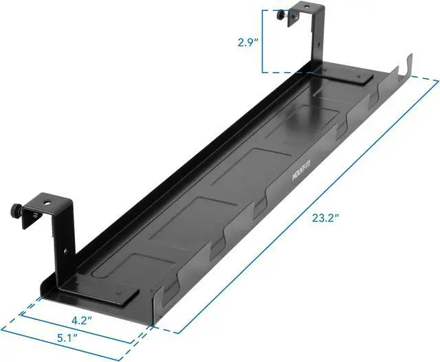 Alt view image 3 of 14 - Mount-It! Under Desk Cable Tray