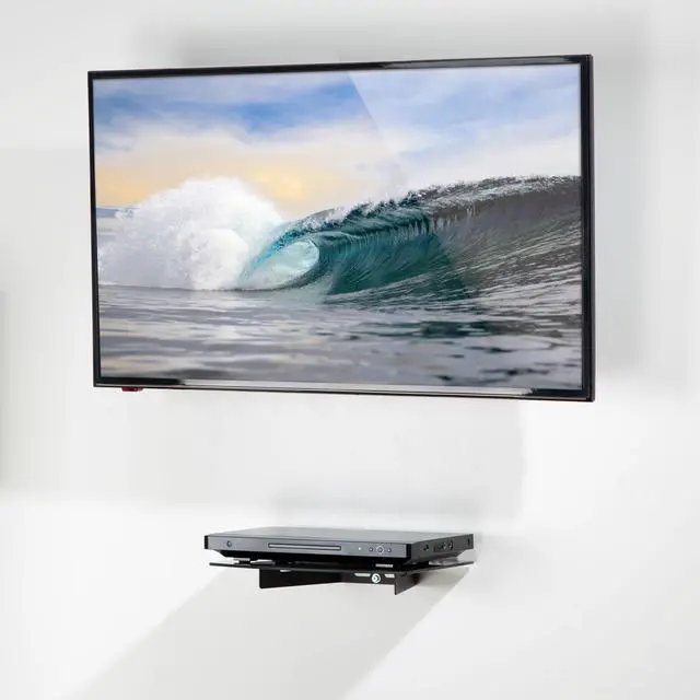 Alt view image 3 of 13 - Mount-It! A/V Component Wall Mounted Glass Shelf