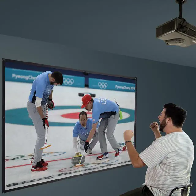 Alt view image 6 of 7 - Mount-It! Portable Projector Screen 100 Inch Foldable Anti-Crease Screen for Indoor and Outdoor Projection