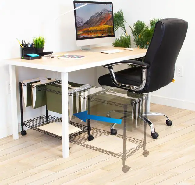 Alt view image 6 of 9 - Mount-It! Rolling File Cart with Folder Rack