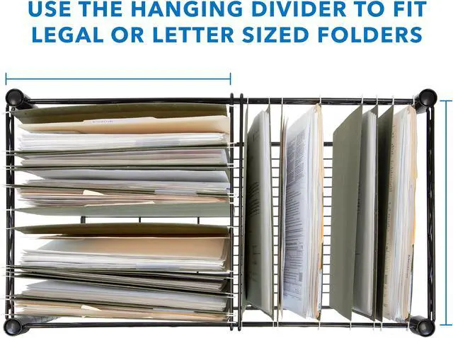 Alt view image 5 of 9 - Mount-It! Rolling File Cart with Folder Rack