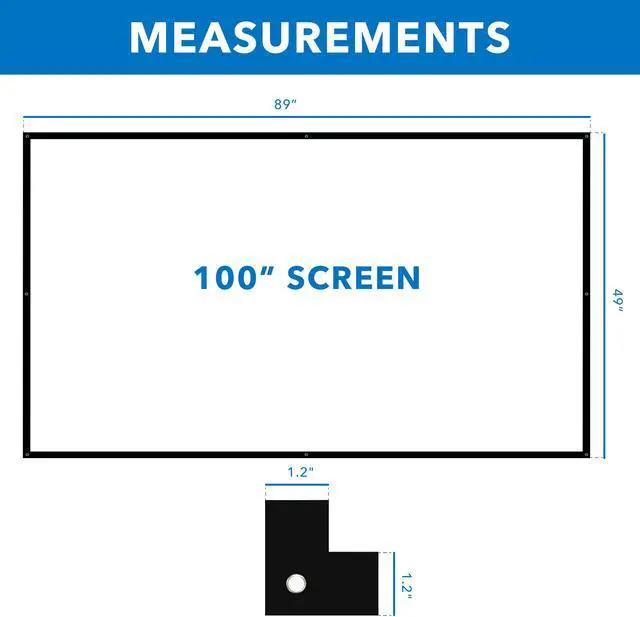 Alt view image 5 of 7 - Mount-It! Portable Projector Screen 100 Inch Foldable Anti-Crease Screen for Indoor and Outdoor Projection