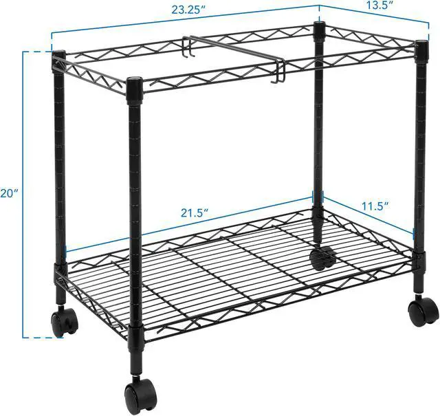 Alt view image 2 of 9 - Mount-It! Rolling File Cart with Folder Rack
