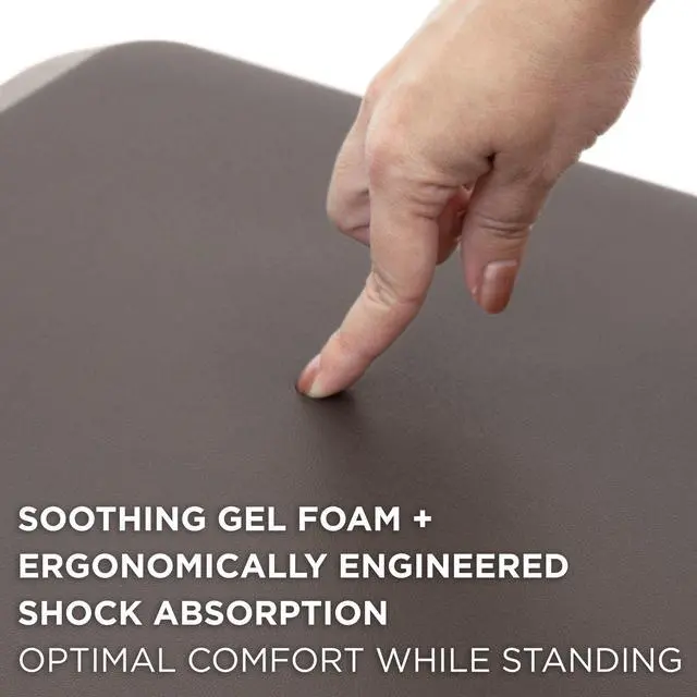 Alt view image 6 of 16 - Mount-It! Anti Fatigue Floor Mat for Gaming Desk | Brown