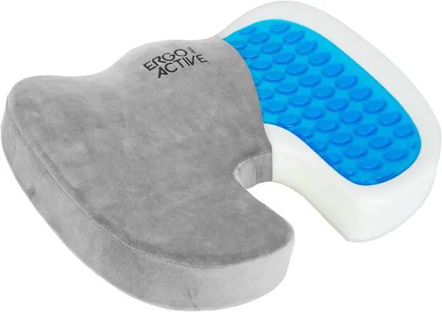 Alt view image 6 of 7 - ErgoActive Cooling Gel Gaming Chair Seat Cushion