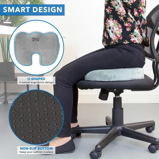 Alt view image 5 of 7 - ErgoActive Cooling Gel Gaming Chair Seat Cushion
