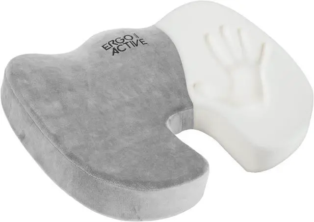 Alt view image 4 of 7 - ErgoActive Memory Foam Seat Cushion | Removable Washable Cover