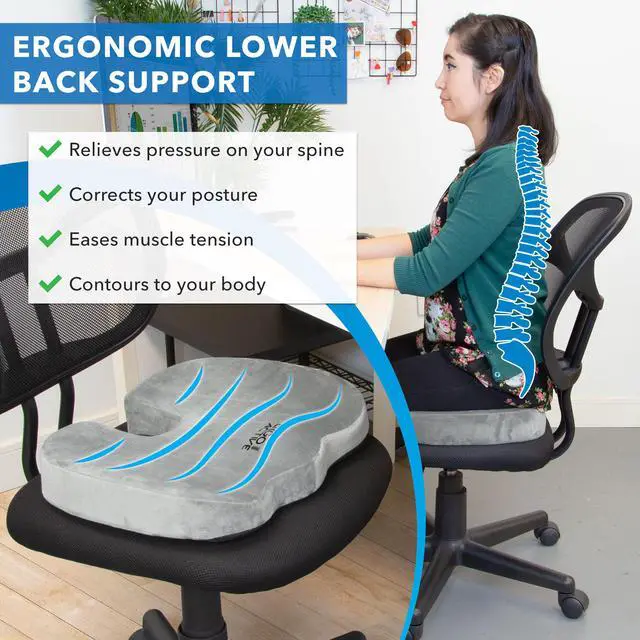 Alt view image 4 of 7 - ErgoActive Cooling Gel Gaming Chair Seat Cushion