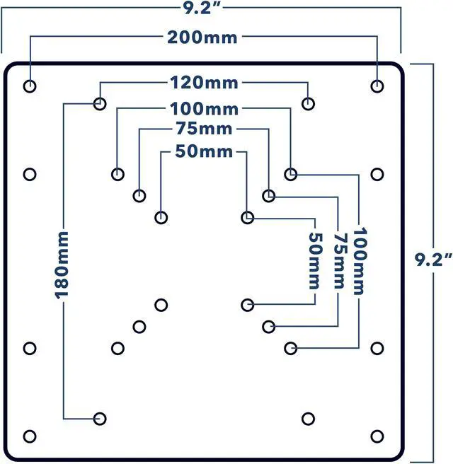 Alt view image 4 of 14 - Mount-It! VESA Mount Adapter Plate Conversion Kit | Convert VESA 75x75, 100x100 to 200x200, 200x100 mm Patterns