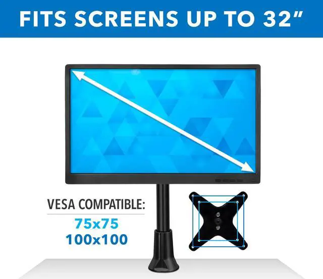 Alt view image 6 of 7 - Mount-It! Adjustable Single Monitor Desk Mount | Fits 17-32 Inch Screens
