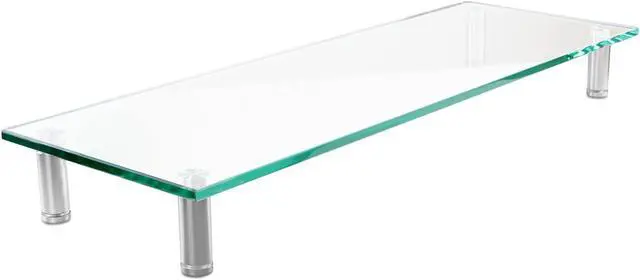 Alt view image 7 of 7 - Mount-It! Tempered Glass Computer Monitor Riser | 32" Max Screen Size | Extra Wide (27.5 Inch)