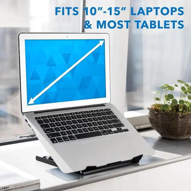 Alt view image 2 of 7 - Mount-It! Portable Folding Laptop Stand | Max 15" Screen Size