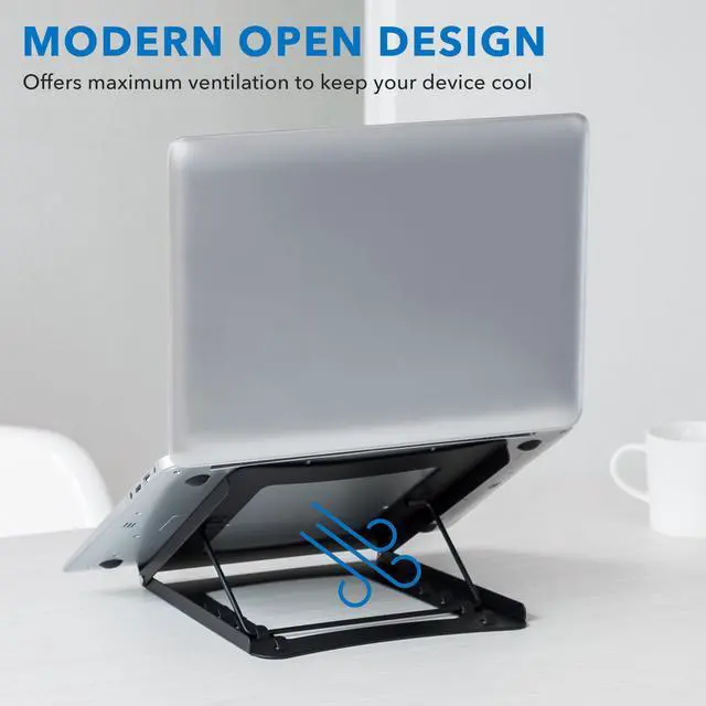 Alt view image 3 of 7 - Mount-It! Portable Folding Laptop Stand | Max 15" Screen Size