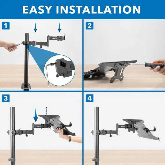 Alt view image 4 of 7 - Mount-It! Pole Mount Laptop Holder