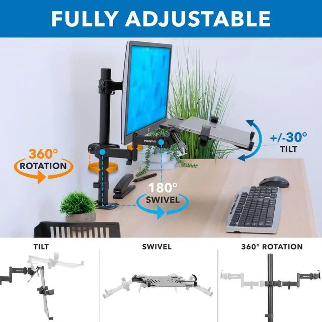 Alt view image 6 of 7 - Mount-It! Pole Mount Laptop Holder