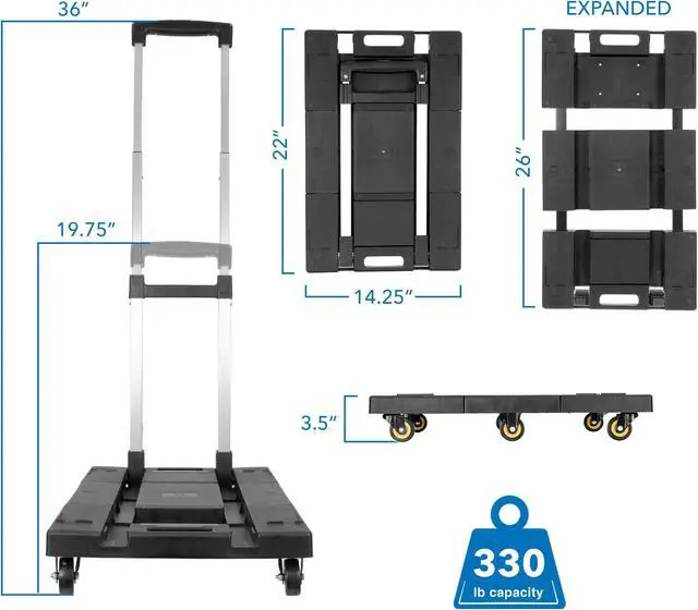 Alt view image 2 of 7 - Mount-It! Folding Hand Truck Dolly