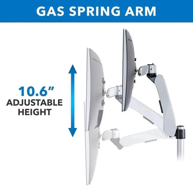 Alt view image 5 of 7 - Mount-It! Height Adjustable Single Monitor Desk Mount | Fits 17-32 Inch Screens | TAA Compliant