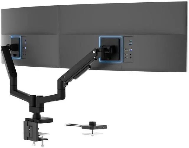 Main image of Mount-It! Heavy-Duty Dual Monitor Mount with Gas Spring Arms (MI-12003)