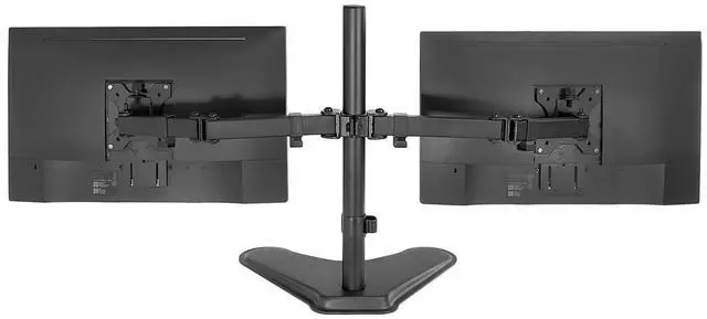 Alt view image 3 of 6 - Mount-It! Dual Monitor Mount Stand | Fits Up to 32" Screens | Full Motion VESA Arms