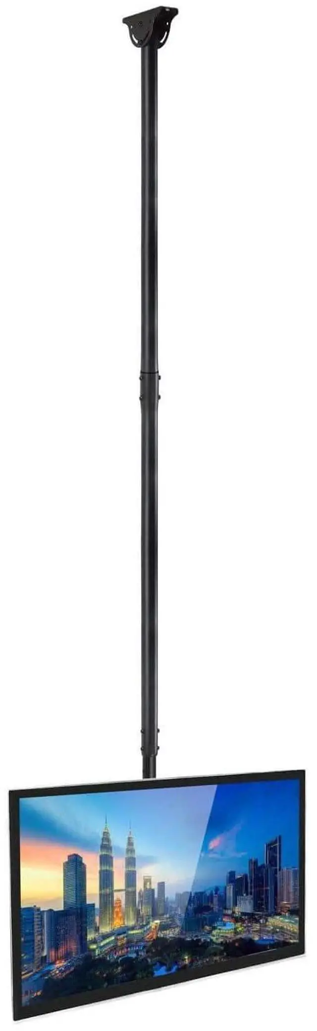 Alt view image 4 of 7 - Mount-It! Ceiling TV Mount | Fits 32"-77" TVs | Adjustable Extra Long 10 Feet Long