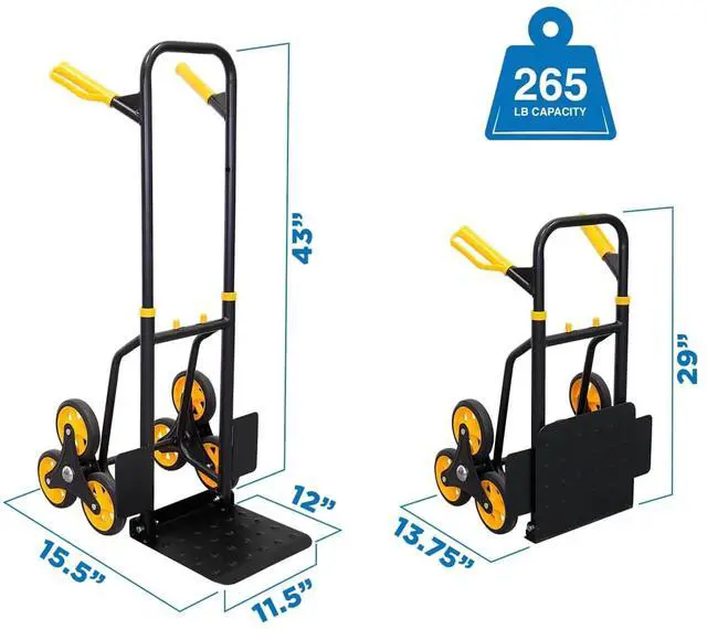 Alt view image 2 of 7 - Mount-It! Stair Climber Hand Truck and Dolly