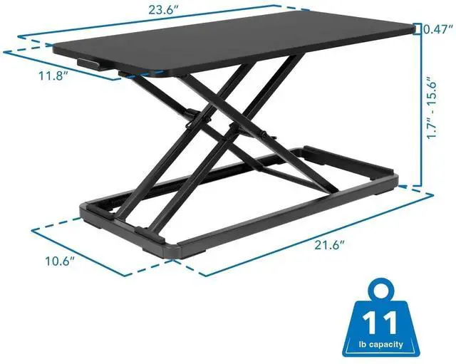 Alt view image 4 of 7 - Mount-It! Adjustable Standing Laptop with Keyboard Platform