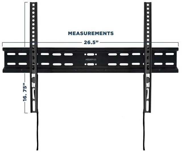 Alt view image 5 of 6 - Mount-It! Fixed TV Mount | Fits 37"-70" TVs | Low Profile Bracket