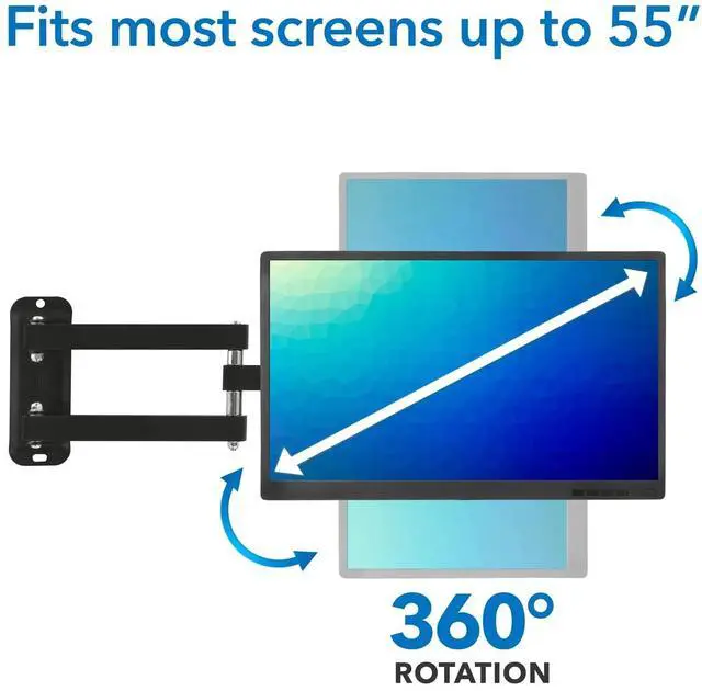 Alt view image 3 of 19 - Mount-It! Full-Motion TV Wall Mount for 23" to 55" Flat Screens (MI-2065L)