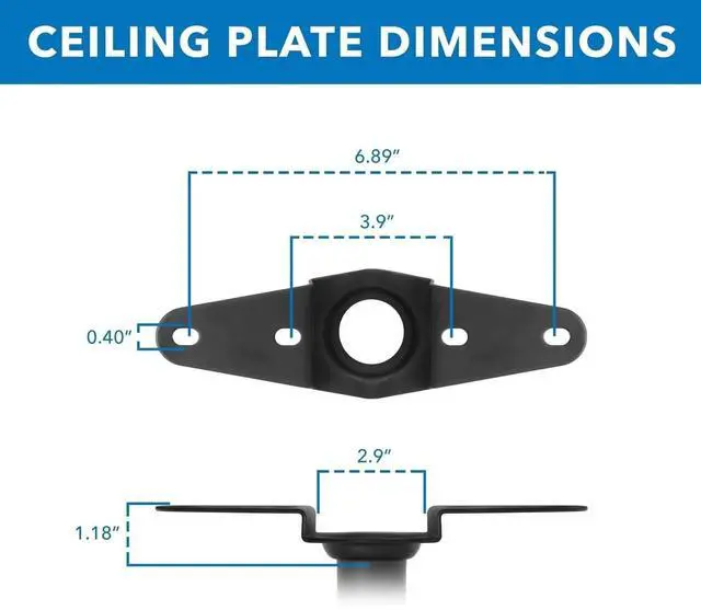 Alt view image 6 of 6 - Mount-It! Ceiling TV Mount | Fits 32"-75" TVs | Full-Motion