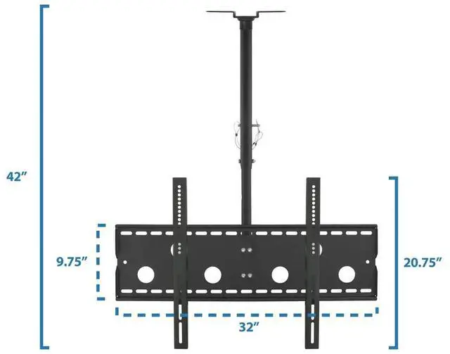 Alt view image 5 of 6 - Mount-It! Ceiling TV Mount | Fits 32"-75" TVs | Full-Motion