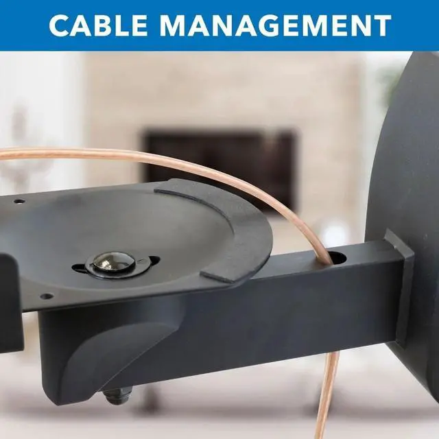 Alt view image 4 of 7 - Mount-It! Speaker Wall Mounts | Universal Side Clamping Bookshelf Speaker Mounting Brackets | 2 Mounts