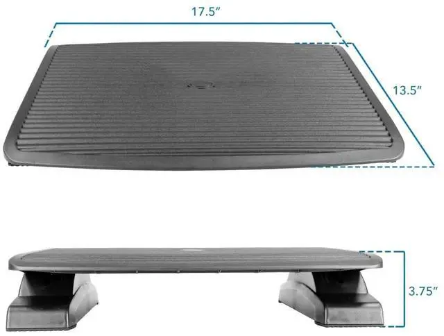 Alt view image 6 of 7 - Mount-It! Adjustable Ergonomic Foot Rest - Black